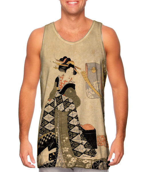 Japan - Itsutsu Karigane -"Lady standing by a chest"&nbsp;Mens Tank Top