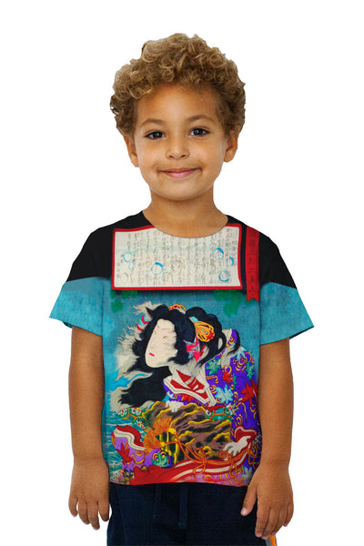 Kids Japan - Toyohara Kunichika -"Good and Evil" (1876)&nbsp;Kids T-Shirt