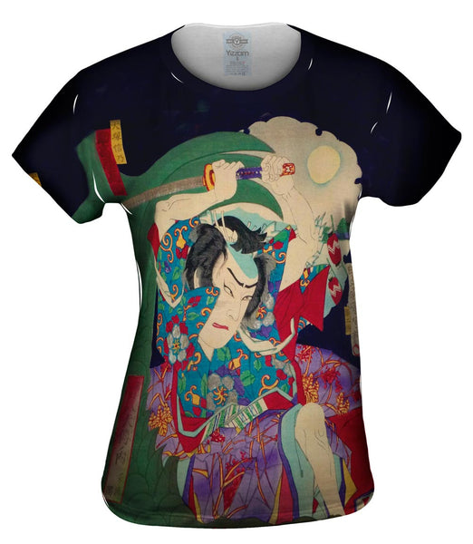 Japan - Toyohara Kunichika - "Parody of Hakkenden" (1883) Womens Top