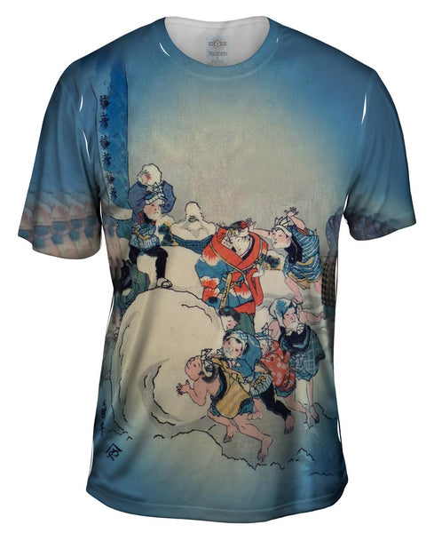 Japan - Utagawa Kuniteru - "Snow Fight" Mens T-Shirt