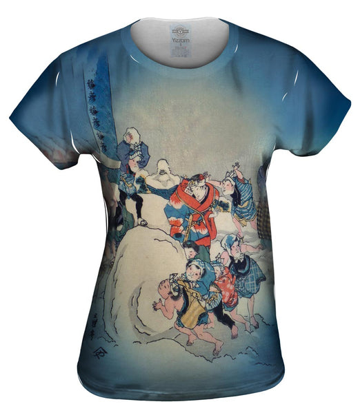 Japan - Utagawa Kuniteru - "Snow Fight" Womens Top