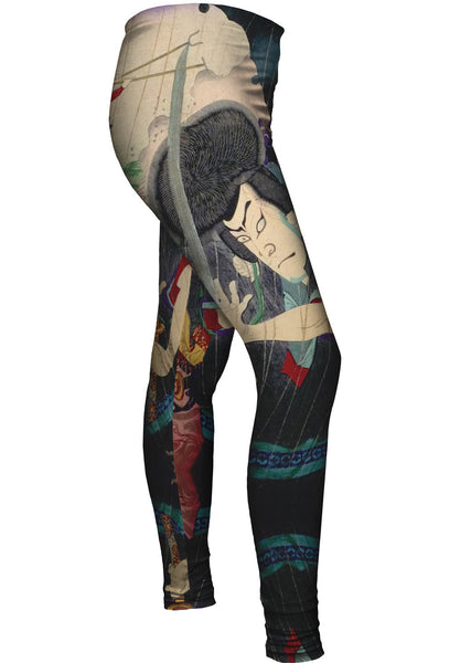 Japan - Toyohara Kunichika - "Dosetsu Vs Kenpachi" (1883) Womens Leggings