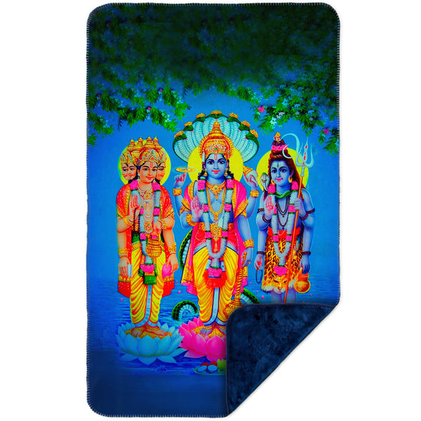 India - "Hindu Gods and Goddesses" MicroMink(Whip Stitched) Navy