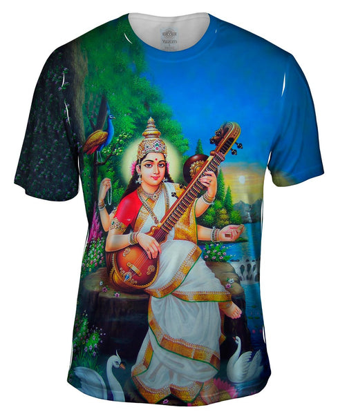 India - "Goddess Saraswati" Mens T-Shirt