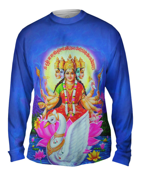 India - "Goddess Gayatri Maa" Mens Long Sleeve