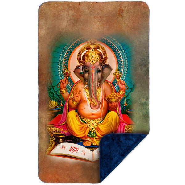 India - "Ganesh Hindu God" MicroMink(Whip Stitched) Navy