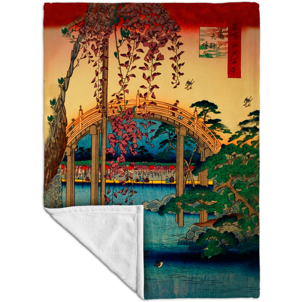 Japan - "Kameido Tenjin Shrine" Fleece Blanket