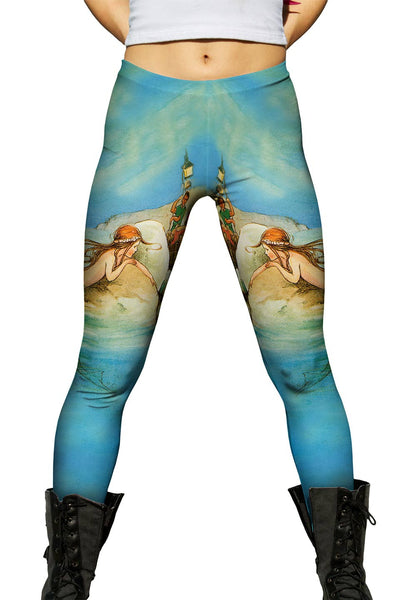 Mabel Lucie Artwell - "Mermaid On Rock" (1914)&nbsp;Womens Leggings