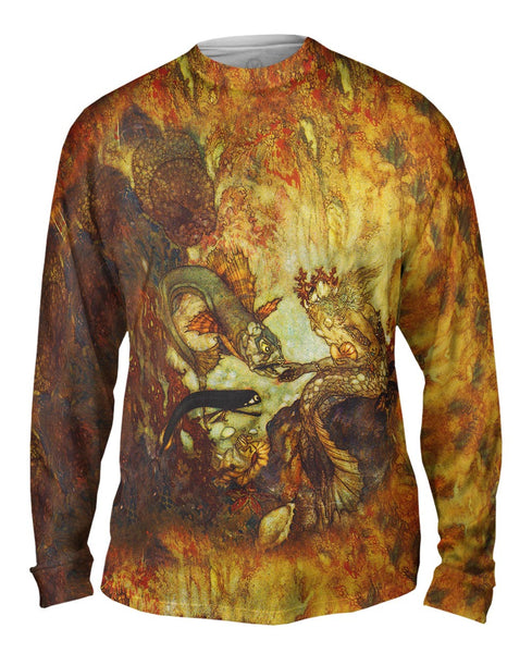 Frederic Leighton - "Mermaid Feeding Fish" Mens Long Sleeve