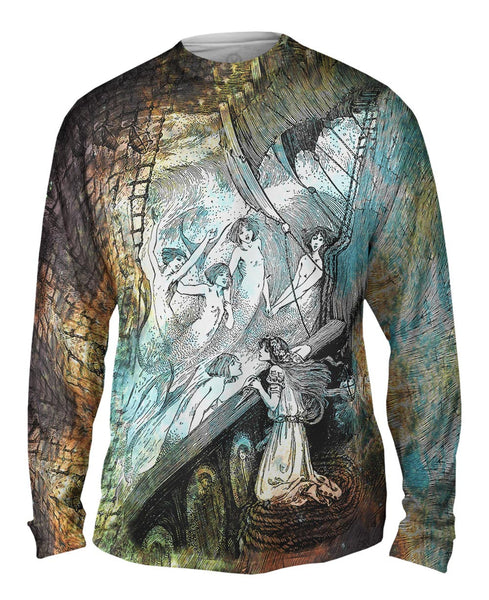 Helen Stratton - "Sisters Rising Out Of The Flood" (1899) Mens Long Sleeve