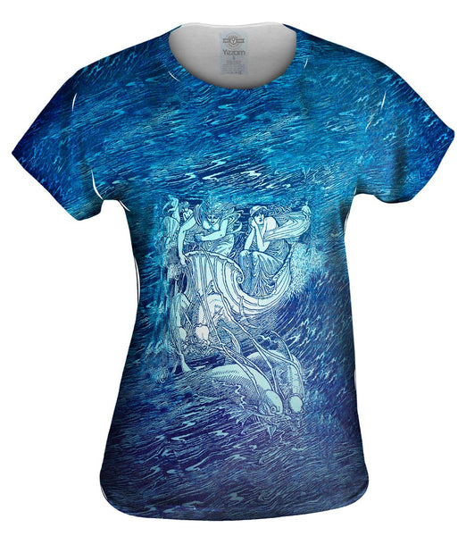 Walter Crane - "Mermaid Dolphin Chariot" Womens Top
