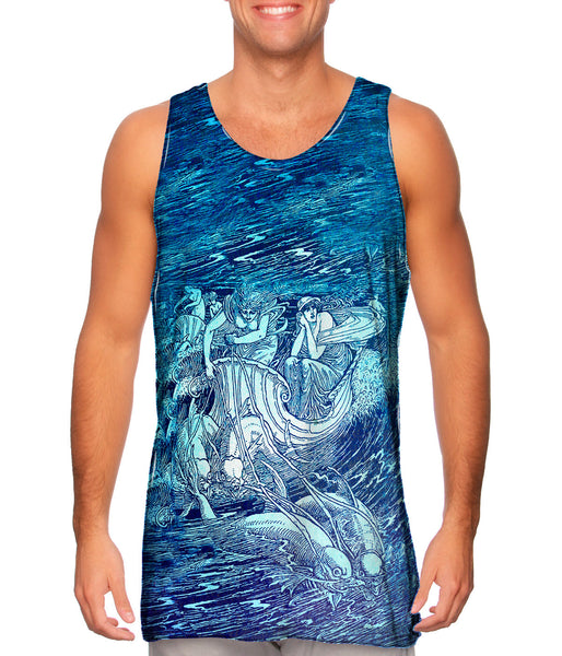 Walter Crane - "Mermaid Dolphin Chariot"&nbsp;Mens Tank Top
