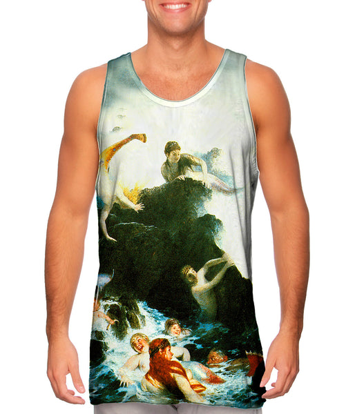 Arnold Bocklin - "Mermaids On The Rocks" Mens Tank Top