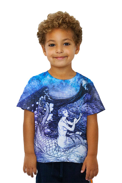 Kids Arthur Rackham - "Mermaid Gold Emblems "&nbsp;Kids T-Shirt