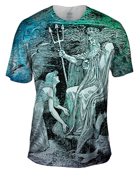 Walter Crane - "Mermaid Kneeling To Poseidon" Mens T-Shirt