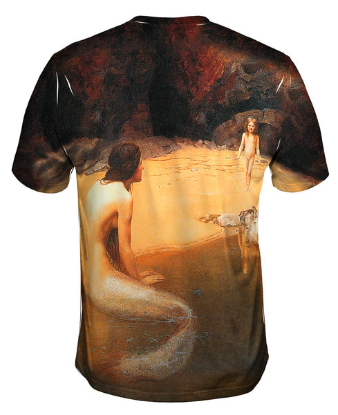 John Collier - "Mermaid And Child Beach"&nbsp;Mens T-Shirt
