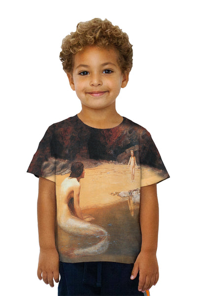 Kids John Collier - "Mermaid And Child Beach"&nbsp;Kids T-Shirt