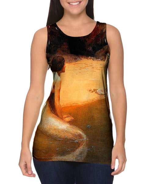 John Collier - "Mermaid And Child Beach" Womens Tank Top