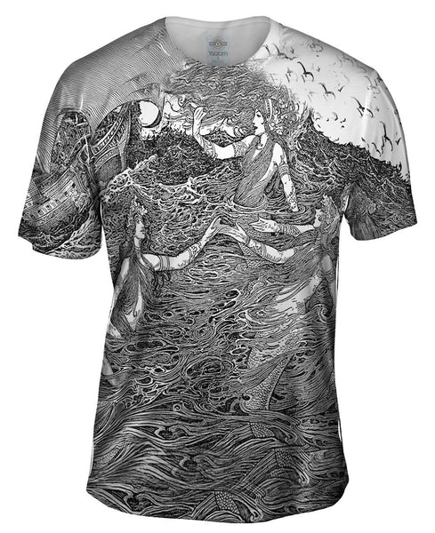 Louis Rhead - "Mermaid Flipper Hands" Mens T-Shirt