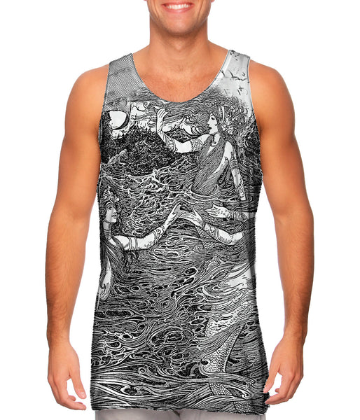 Louis Rhead - "Mermaid Flipper Hands"&nbsp;Mens Tank Top