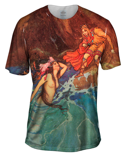 Warwick Goble - "Mermaid Pink Headdress" Mens T-Shirt