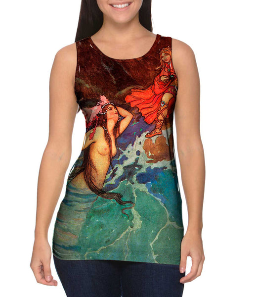 Warwick Goble - "Mermaid Pink Headdress" Womens Tank Top