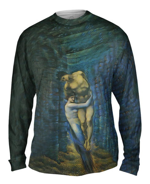 Edward Burne Jones - "Mermaid Hugging Man" Mens Long Sleeve