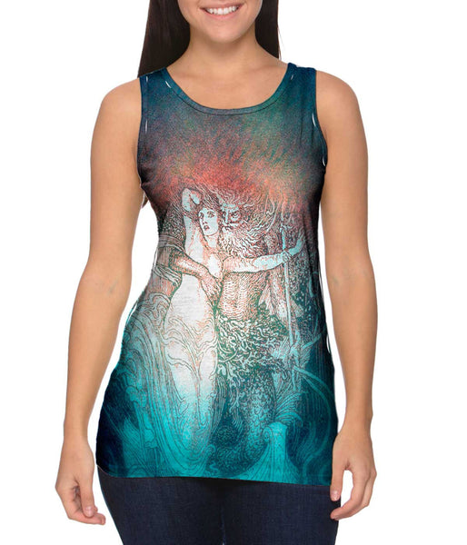 Walter Crane - "Mermaid And Witch" Womens Tank Top