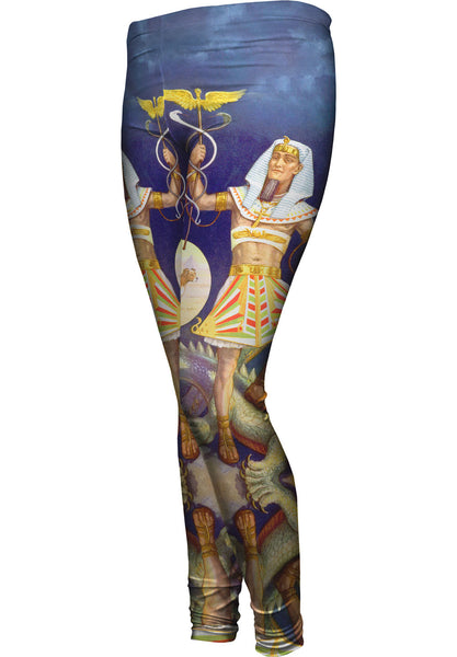 "Egypt Hermes" Womens Leggings