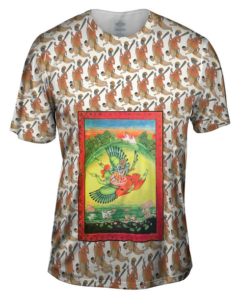India - "Vishnu And Lakshmi Riding Garuda" Mens T-Shirt
