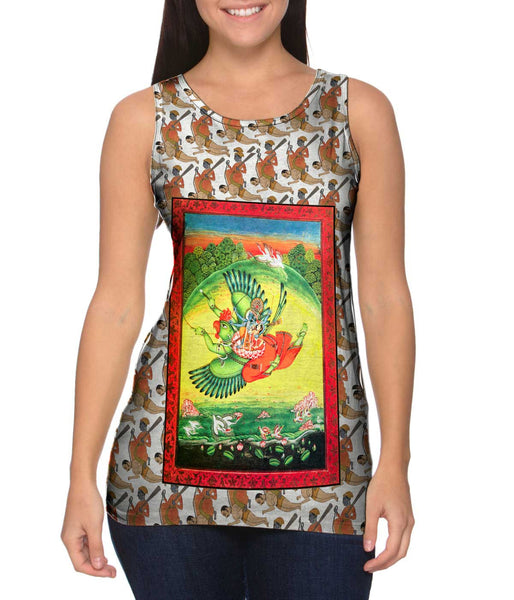India - "Vishnu And Lakshmi Riding Garuda"&nbsp;Womens Tank Top