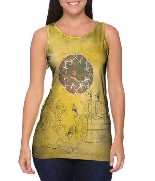 India - "Krishna And The Serpent Kaliya"&nbsp;Womens Tank Top