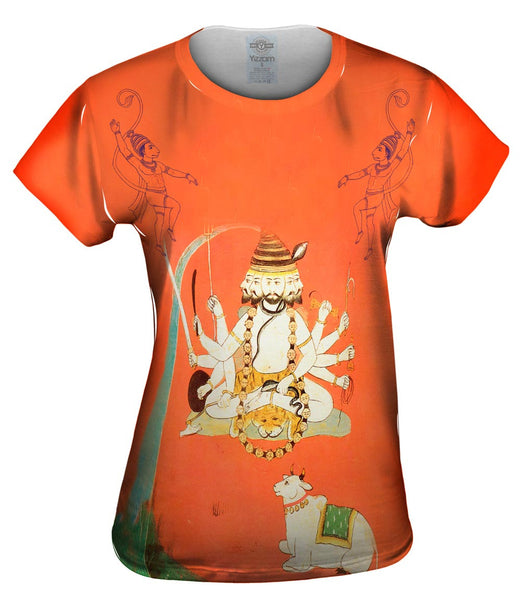 India - "Shiva With Sacred Bull" Womens Top