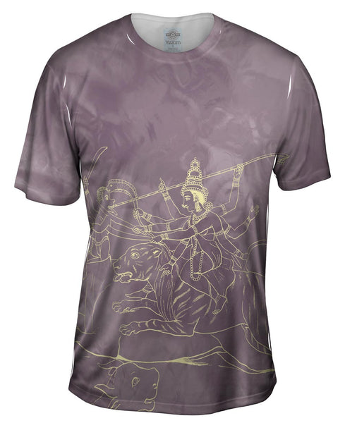 India - "Durga Slaying Mahishasura" Mens T-Shirt