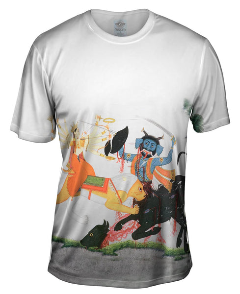 India - "Durga Slaying A Demon" Mens T-Shirt