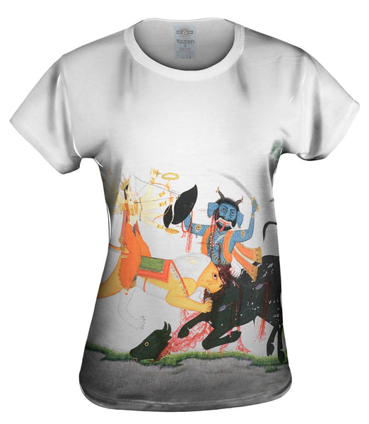 India - "Durga Slaying A Demon" Womens Top