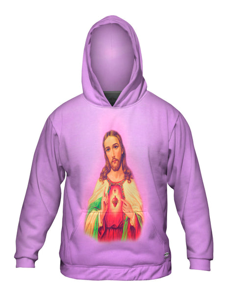 "Blessing Jesus Pink" Mens Hoodie Sweater