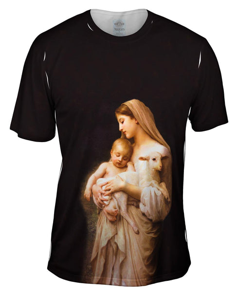 "Virgin Mary Jesus and a lamb" Mens T-Shirt