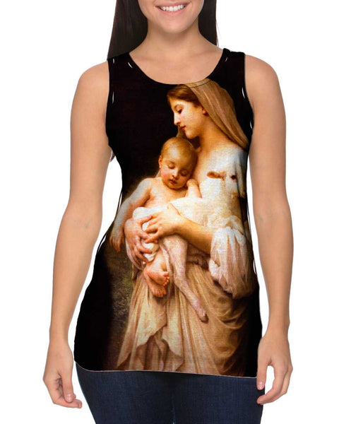 "Virgin Mary Jesus and a lamb" Womens Tank Top