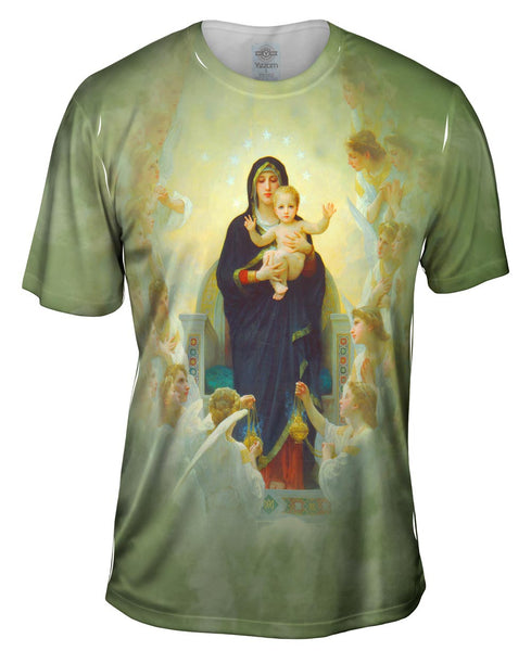 William Adolphe Bouguereau - "Virgin with Jesus and Angels" Mens T-Shirt