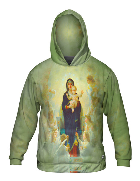 William Adolphe Bouguereau - "Virgin with Jesus and Angels" Mens Hoodie Sweater