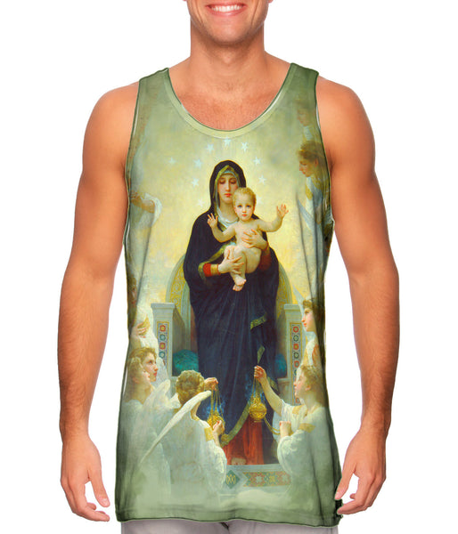 William Adolphe Bouguereau - "Virgin with Jesus and Angels" Mens Tank Top