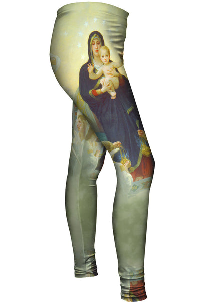 William Adolphe Bouguereau - "Virgin with Jesus and Angels" Womens Leggings