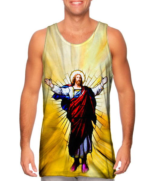 "Stained Glass Christ" Mens Tank Top