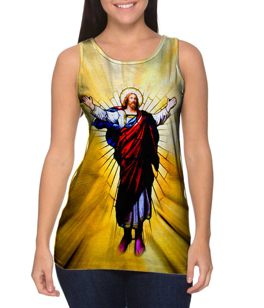 "Stained Glass Christ" Womens Tank Top
