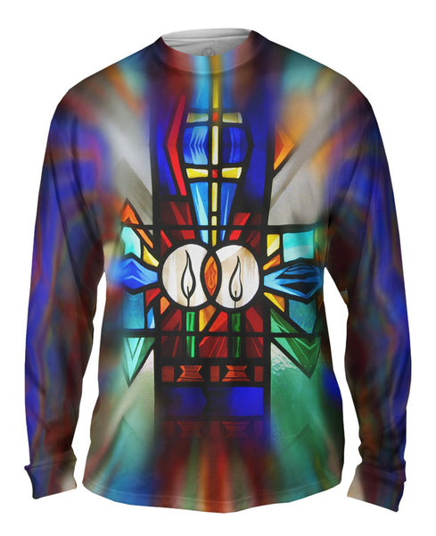 "Stained Glass Candles" Mens Long Sleeve