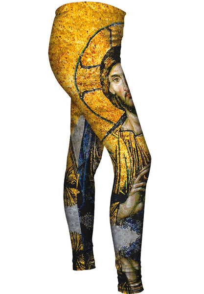 "Christian Orthodox Jesus Gold Hagia Sophia" Womens Leggings
