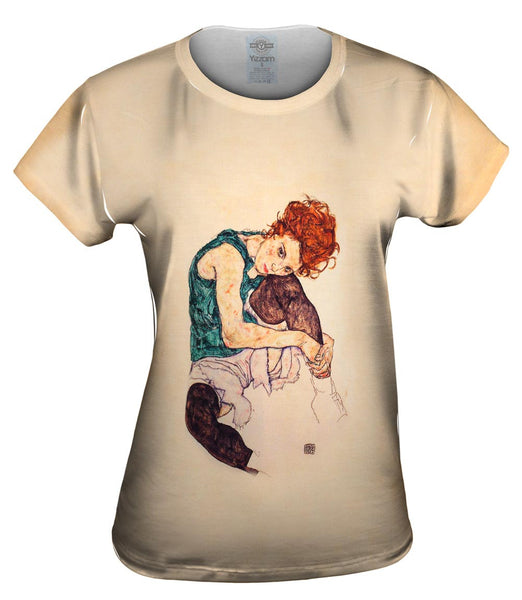 Egon Schiele - "Seated Woman with Bent Knee" (1917) Womens Top