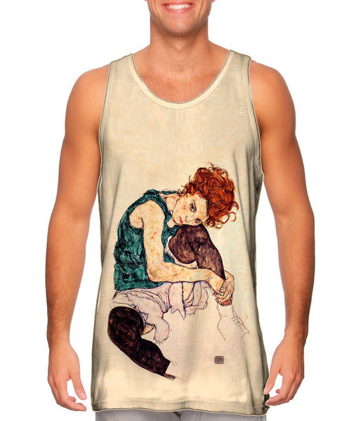 Egon Schiele - "Seated Woman with Bent Knee" (1917)&nbsp;Mens Tank Top