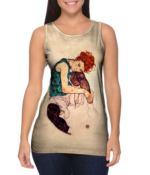 Egon Schiele - "Seated Woman with Bent Knee" (1917)&nbsp;Womens Tank Top